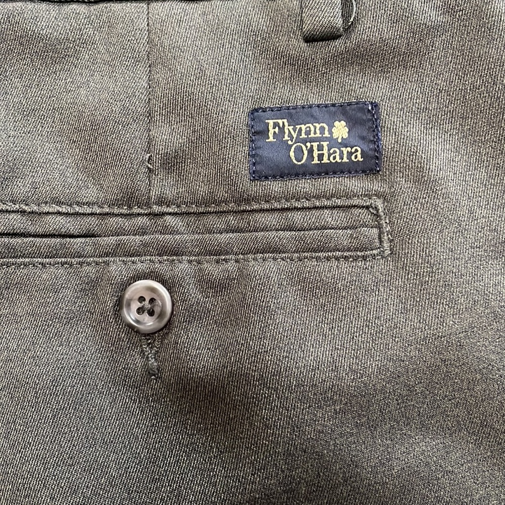 Flynn & O’Hara charcoal school uniform pants, 31x30 - Picture 3 of 4